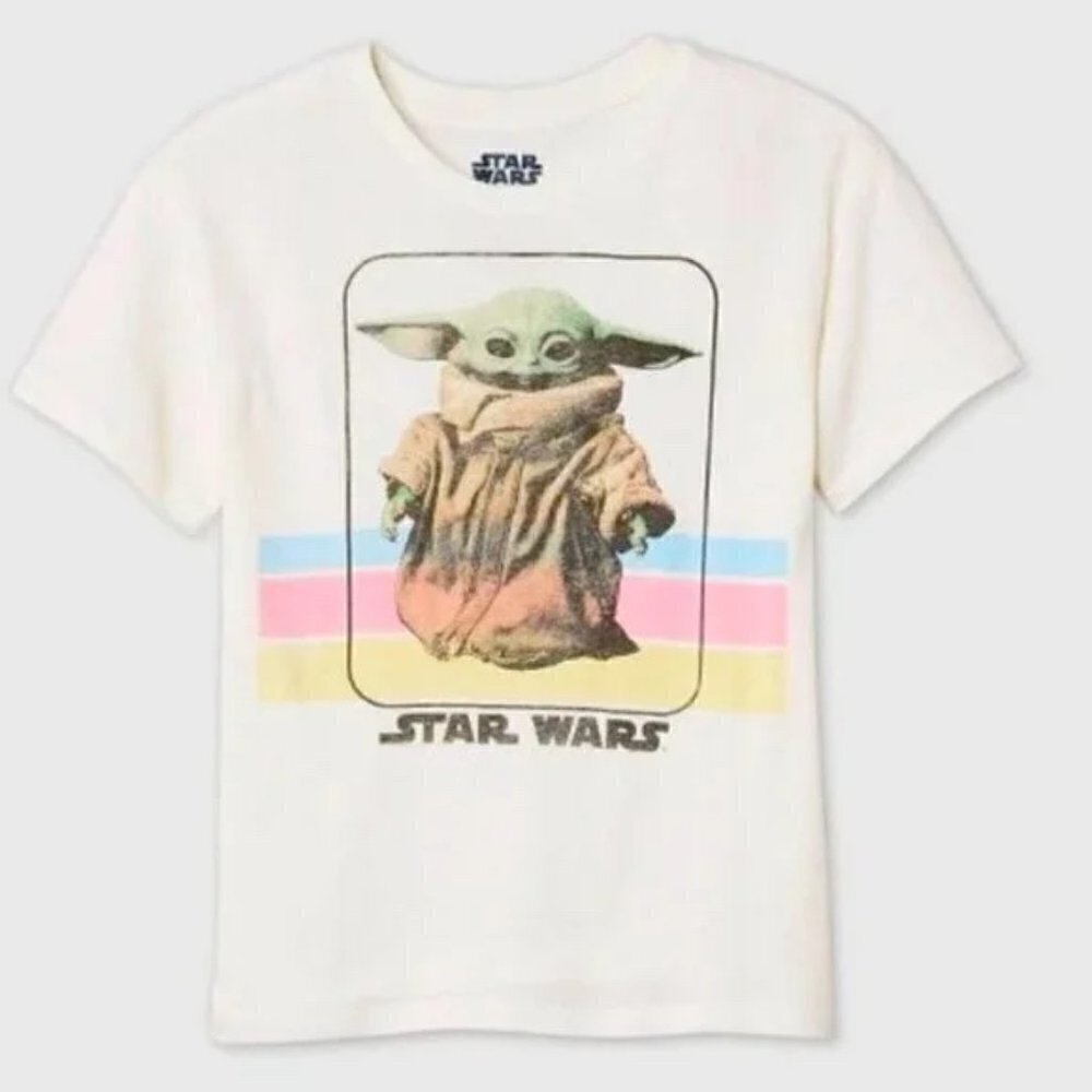 Stars Wars Fifth Sun vintage retro style baby yoda tee boys XS